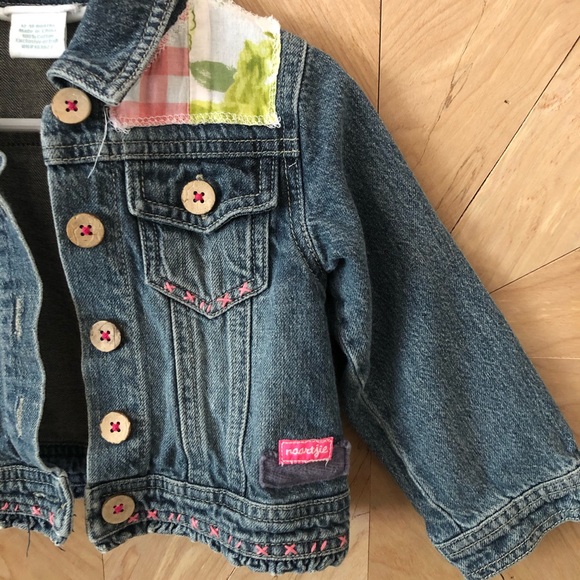 Embroidered baby girl Naartjie jean jacket - Picture 2 of 8